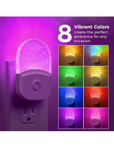 Luces Nocturnas Enchufadas Briignite, RGB, Paquete de 2