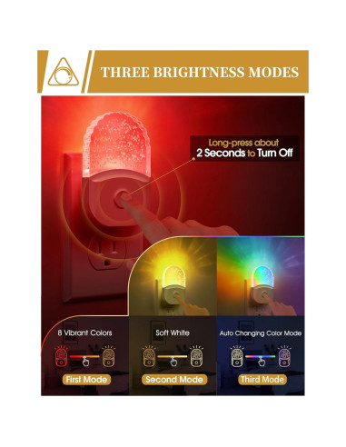 Luces Nocturnas Enchufadas Briignite, RGB, Paquete de 2