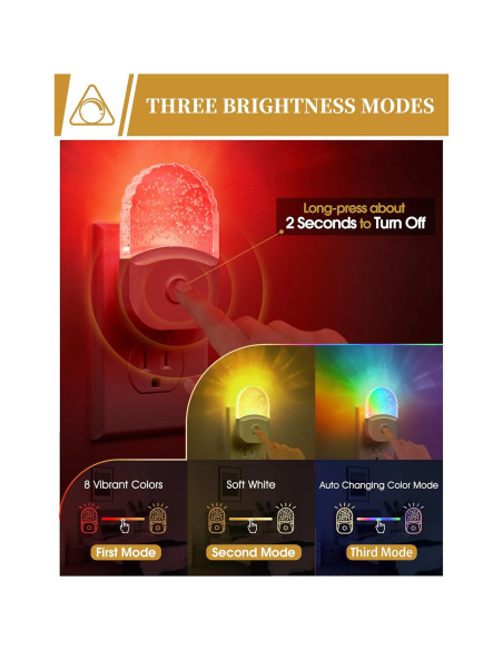 Luces Nocturnas Enchufadas Briignite, RGB, Paquete de 2