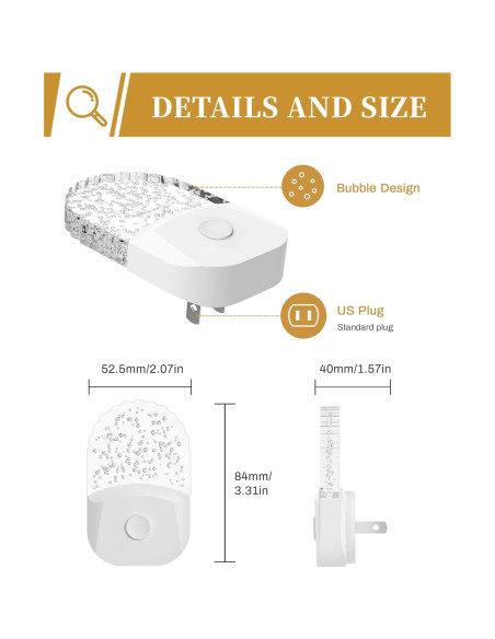 Luces Nocturnas Enchufadas Briignite, RGB, Paquete de 2