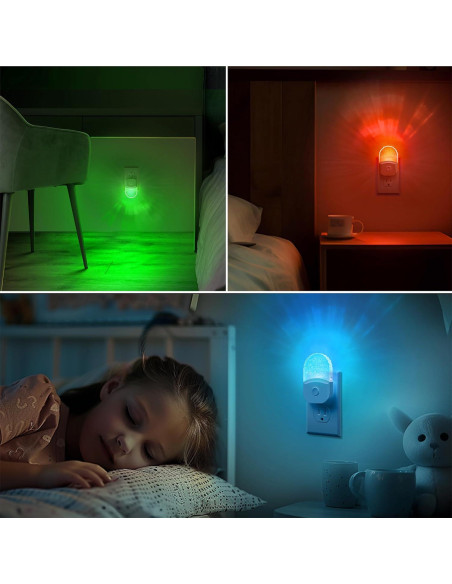 Luces Nocturnas Enchufadas Briignite, RGB, Paquete de 2