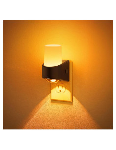 Luz Nocturna Enchufable JandCase Ámbar con Sensor y Brillo Ajustable