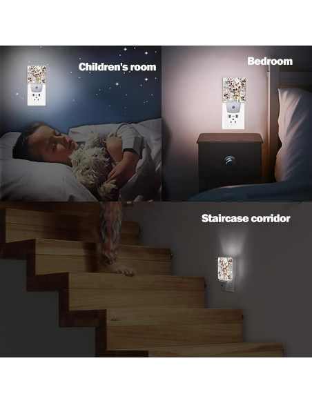 Luz Nocturna Enchufable Jopowide con Sensor de Luz Vintage