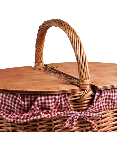 Cesta de Picnic Vintage Country PICNIC TIME para 2 - Mimbre