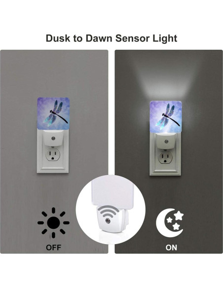 Lámpara LED Nocturna Yobvec Libélula 0.5W Enchufable