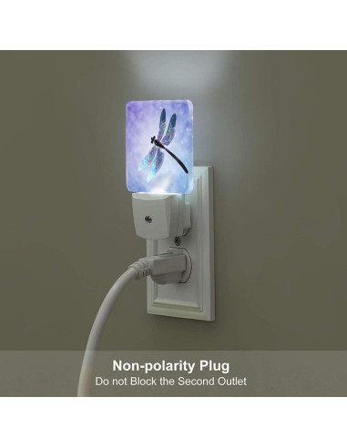 Lámpara LED Nocturna Yobvec Libélula 0.5W Enchufable