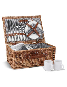 Cesta de Picnic ZORMY para 2 Personas con Compartimento Aislado