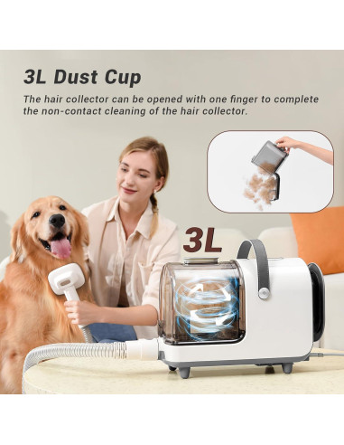 Kit de Aseo y Aspiradora para Mascotas Bunfly S1 3L 13000Pa