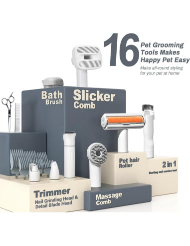 Kit de Aseo y Aspiradora para Mascotas Bunfly S1 3L 13000Pa