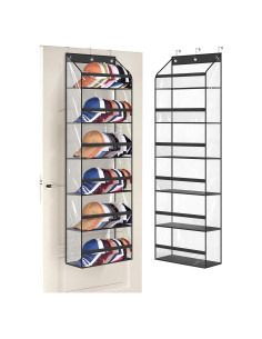 Perchero Organizador de Gorras AOODA 72 Gorras Negro 135.9 cm