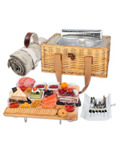 Cesta de Picnic Hap Tim para 4 Personas con Mesa Plegable