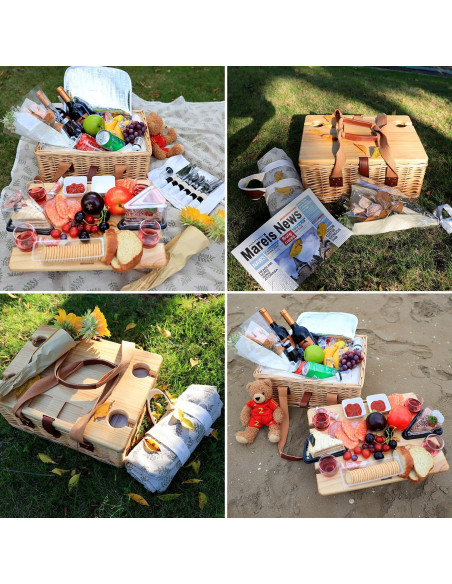 Cesta de Picnic Hap Tim para 4 Personas con Mesa Plegable Cesta de Picnic Hap Tim para 4 Personas con Mesa Plegable