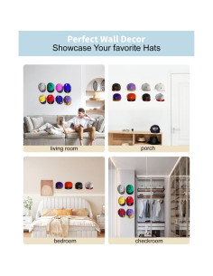 Ganchos Adhesivos para Sombreros MSKEI - Paquete de 16 Transparentes 2