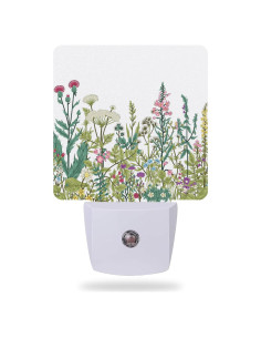 Luz Nocturna LED AOWULA 0.5W Enchufable Hierbas y Flores