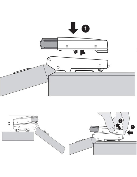 Mecanismo de cierre suave Blumotion Blum 973A0500.01 - 4 unidades Mecanismo de cierre suave Blumotion Blum 973A0500.01 - 4 unidades