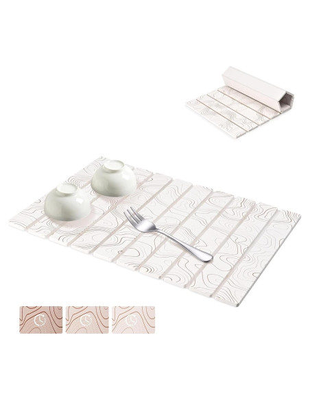 Alfombrilla de Secado de Piedra Diatomácea FVNANL 61x41 cm Blanca