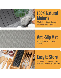 Alfombrilla de Secado Plegable VeriGoods 30x40cm Diatomita 2
