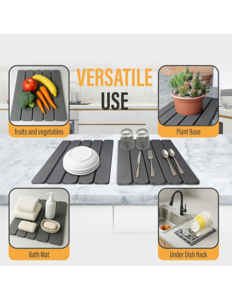 Alfombrilla de Secado Plegable VeriGoods 30x40cm Diatomita Alfombrilla de Secado Plegable VeriGoods 30x40cm Diatomita