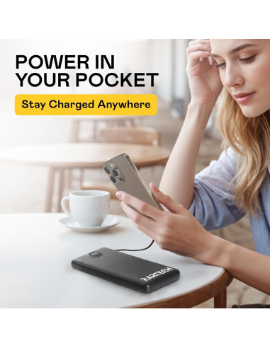 Cargador Portátil RARTECH 10000mAh Carga Rápida 22.5W USB-C