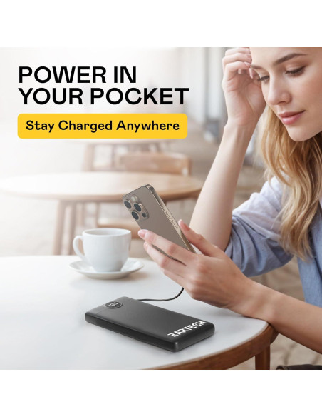 Cargador Portátil RARTECH 10000mAh Carga Rápida 22.5W USB-C