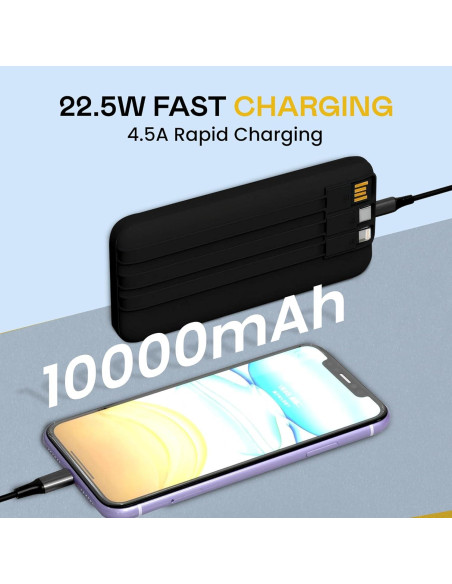 Cargador Portátil RARTECH 10000mAh Carga Rápida 22.5W USB-C