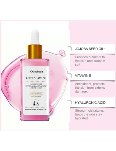 Aceite After Shave ONMYLOVIN Fresa y Vainilla 90g Hidratante