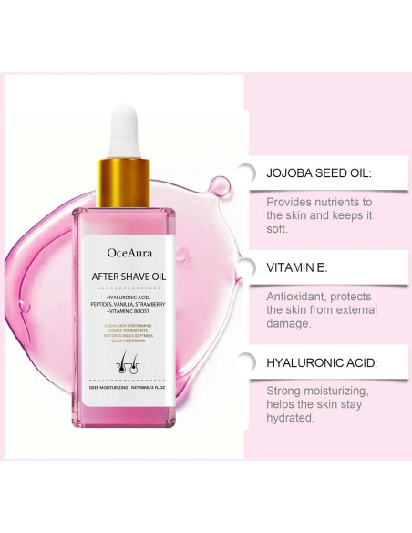 Aceite After Shave ONMYLOVIN Fresa y Vainilla 90g Hidratante