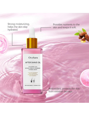 Aceite After Shave ONMYLOVIN Fresa y Vainilla 90g Hidratante