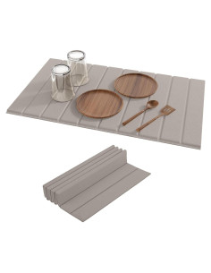 Alfombrilla de Secado de Piedra Senose 62x40 cm Gris Antideslizante