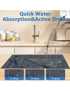 Alfombrilla de Secado de Piedra Epritliber 60x38cm Antideslizante 2