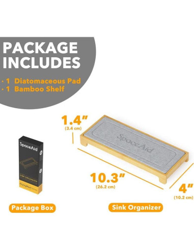Caddy de Secado Rápido SpaceAid para Fregadero - Bambú Gris
