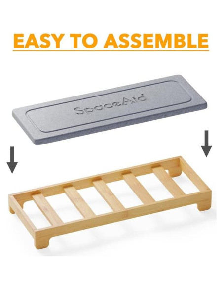 Caddy de Secado Rápido SpaceAid para Fregadero - Bambú Gris