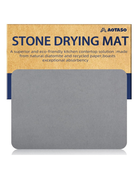 Alfombrilla de Secado de Piedra Diatomácea AOTASO 30x40 cm
