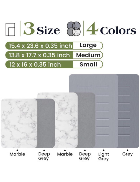 Alfombrilla de Secado de Piedra Diatomácea AOTASO 30x40 cm