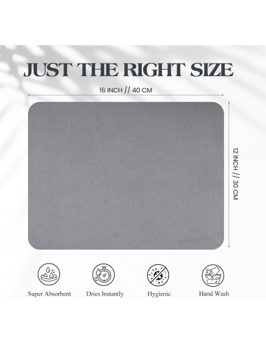 Alfombrilla de Secado de Piedra Diatomácea AOTASO 30x40 cm