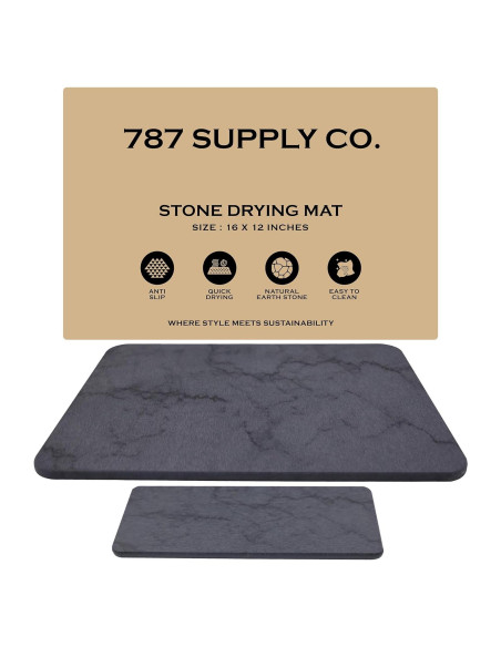 Alfombrilla de Secado de Piedra 40x30 cm Antideslizante J.B.