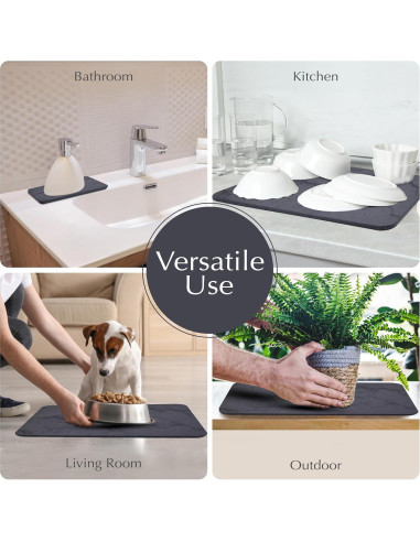 Alfombrilla de Secado de Piedra 40x30 cm Antideslizante J.B.