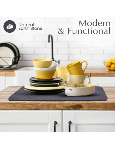 Alfombrilla de Secado de Piedra 40x30 cm Antideslizante J.B.