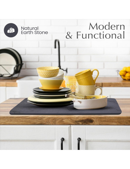 Alfombrilla de Secado de Piedra 40x30 cm Antideslizante J.B.