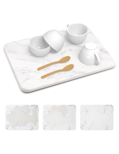 Tapete de Secado de Platos Indus Saim 40x30 cm Mármol