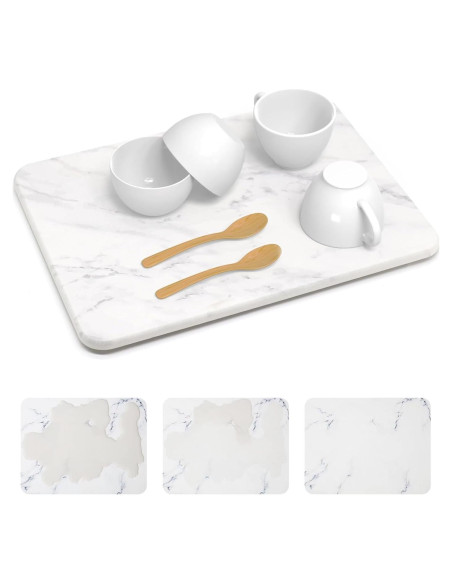 Tapete de Secado de Platos Indus Saim 40x30 cm Mármol Tapete de Secado de Platos Indus Saim 40x30 cm Mármol