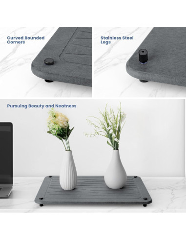 Alfombrilla de Secado de Piedra Diatomácea ANYEEK 40x30 cm Gris