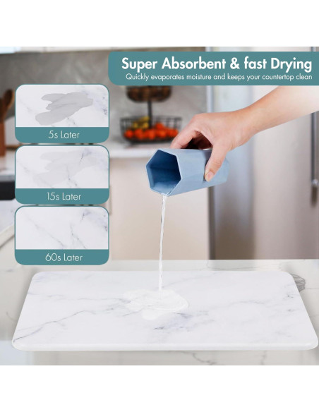 Tapete de Secado de Platos Indus Saim 40x30 cm Mármol Tapete de Secado de Platos Indus Saim 40x30 cm Mármol