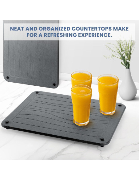 Alfombrilla de Secado de Piedra Diatomácea ANYEEK 40x30 cm Gris