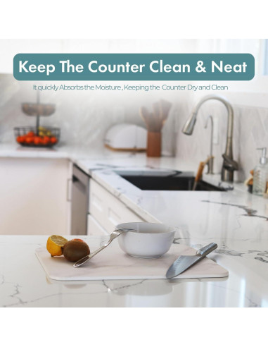 Tapete de Secado de Platos Indus Saim 40x30 cm Mármol