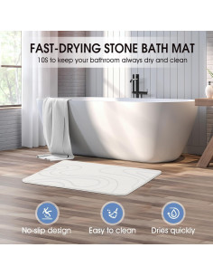 Alfombra de Baño Antideslizante Veeloim Diatomita 60x39cm 2