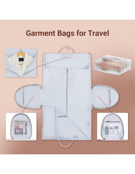 Bolsa de Ropa de Viaje STHMEOOHT Rosa 52.1x25.4x31.8 cm