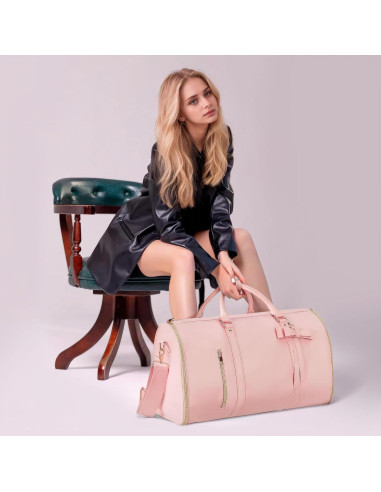 Bolsa de Ropa de Viaje STHMEOOHT Rosa 52.1x25.4x31.8 cm