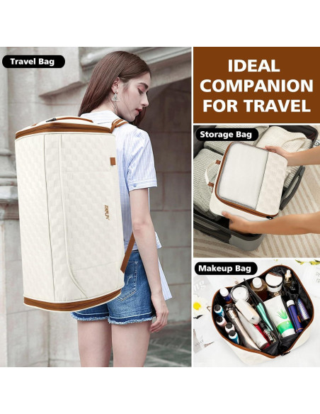 Bolsa de Duffle Convertible IBFUN 4 en 1 50L con Compartimento para Zapatos