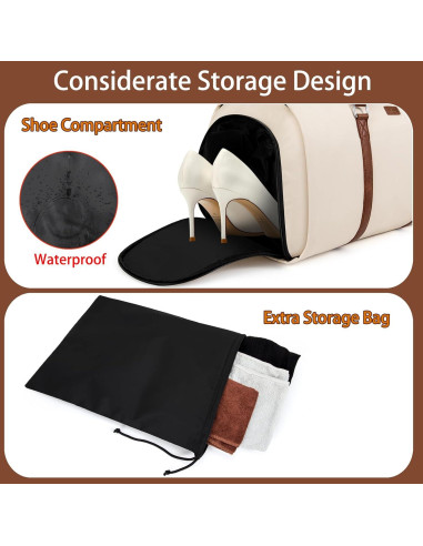 Bolsa de viaje convertible TIBES 4 en 1 para ropa y aseo